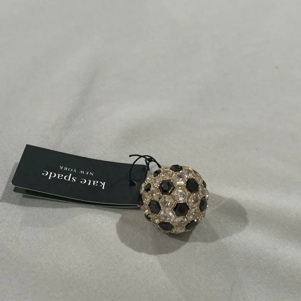 Kate Spade On The Ball Cocktail Ring Size 6 Soccer Ball